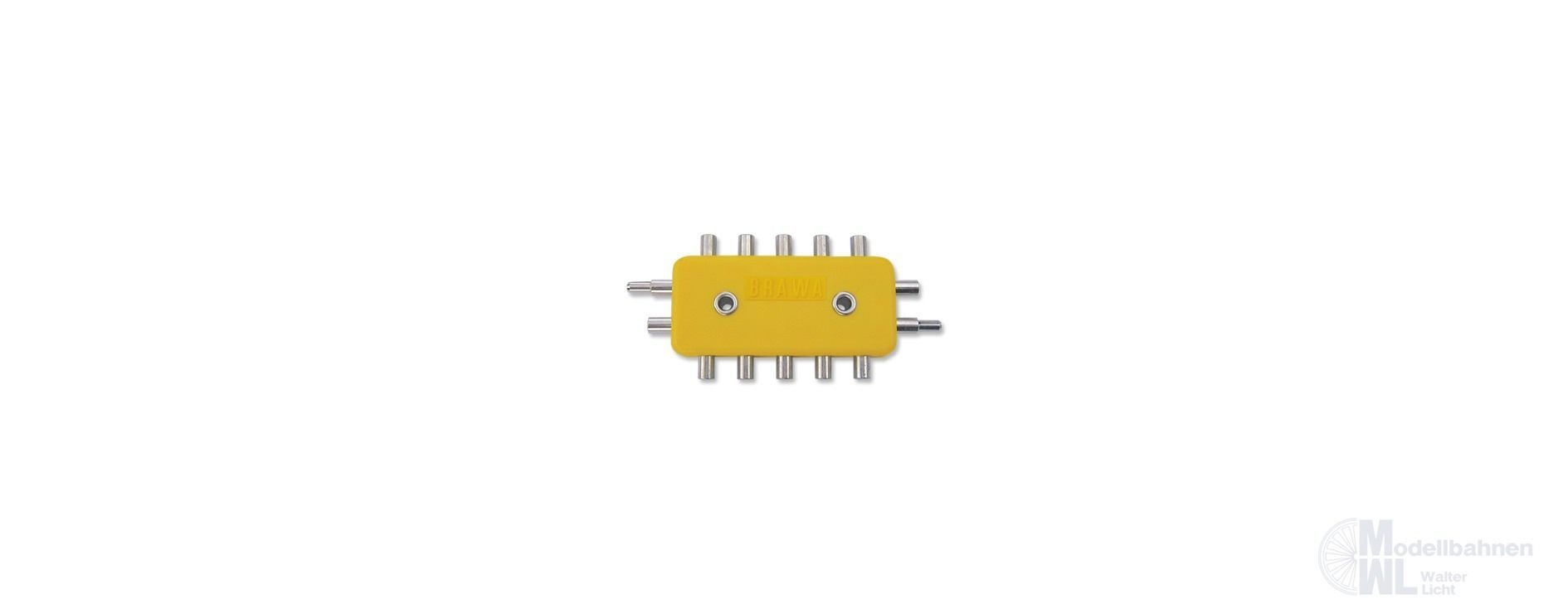 Brawa 2593 - Verteilerplatte 5-fach / 2-polig passend für neue Märklin Stecker